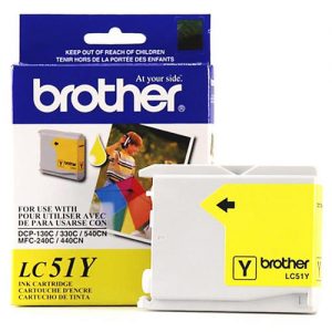 Brother LC51Y Original Yellow Ink Cartridge