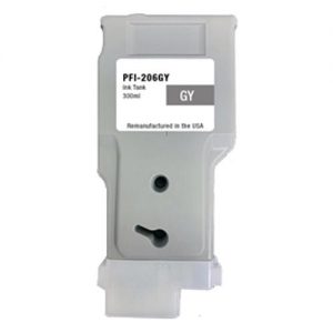 Canon PFI-206GY Remanufactured Gray Ink Cartridge (5312B001AA)