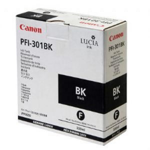Canon PFI-301BK Original Pigment Black Ink Cartridge (1486B001AA)