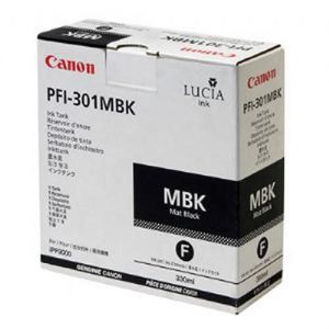 Canon PFI-301MBK Original Pigment Matte Black Ink Cartridge (1485B001AA)