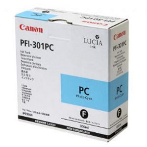 Canon PFI-301PC Original Pigment Photo Cyan Ink Cartridge (1490B001AA)