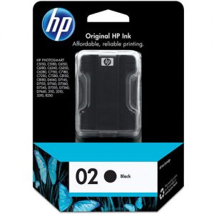 HP 02 C8721WC C8721WN Original Black Ink Cartridge