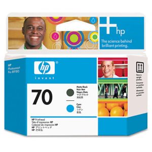 HP 70 C9404A Original Matte Black and Cyan Printhead
