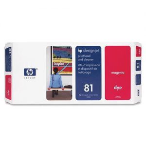 HP 81 C4952A DesignJet Original Magenta Dye Printhead and Cleaner