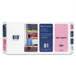 HP 81 C4955A DesignJet Original Light Magenta Dye Printhead and Cleaner