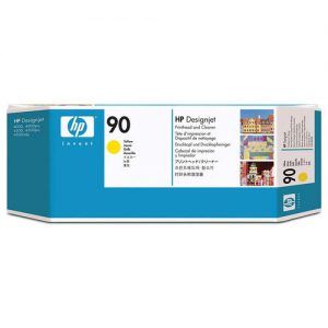 HP 90 C5057A Original Yellow Printhead and Printhead Cleaner