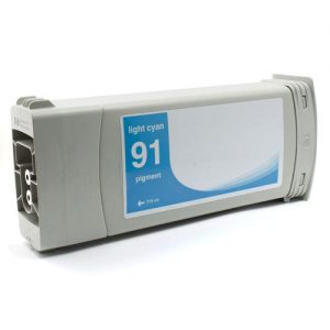 Remanufactured HP 91 C9470 Light Cyan Pigment Ink Cartridge