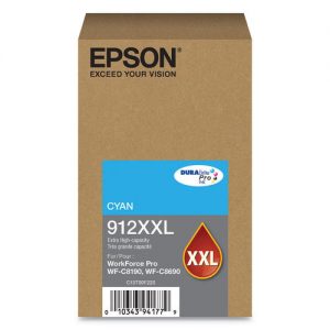 Epson 912XXL T912XXL220 Original Cyan Ink Cartridge Extra High Yield