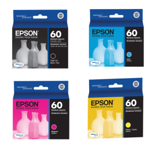 Epson T060120-BCS Original Black and Color Ink Cartridge Combo BK/C/M/Y
