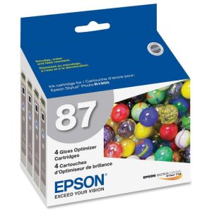 Epson T087020 Original Gloss Optimizer Ink Cartridge – 4/Pack