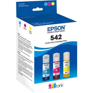 Epson T542 T542520-S Original Multi-Color Ink Bottle Combo Extra High Yield C/M/Y