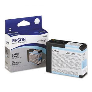 Epson T580500 Original UltraChrome Light Cyan Ink Cartridge for Stylus Pro 3800 Printer