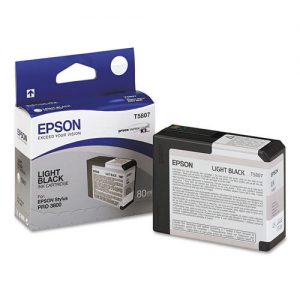 Epson T580700 Original Light Black UltraChrome Ink Cartridge for Stylus Pro 3800 Printer