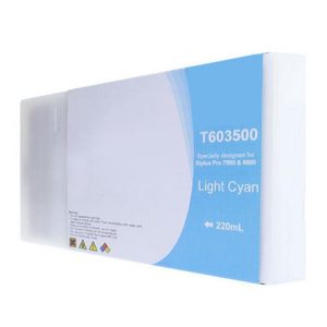 Epson T603500 Compatible Light Cyan Ink Cartridge Pigment
