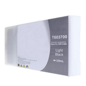 Epson T603700 Compatible Light Black Ink Cartridge Pigment