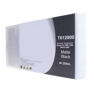 Epson T612800 Compatible Matte Black Ink Cartridge Pigment