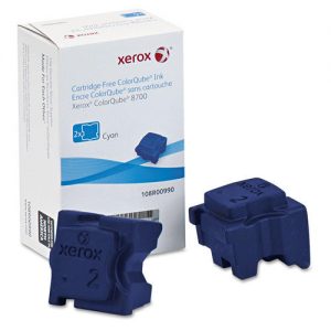 Xerox 108R00990 Original Cyan Solid Ink For ColorQube 8700 Printer 2 Sticks/Pack