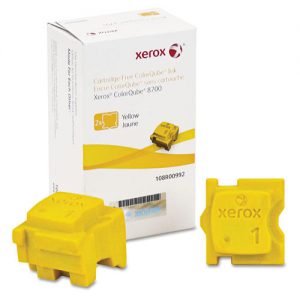 Xerox 108R00992 Original Yellow Solid Ink For ColorQube 8700 Printer 2 Sticks/Pack
